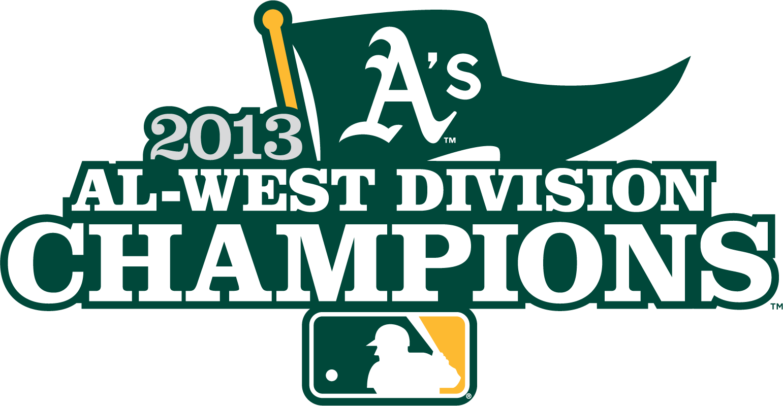 Oakland Athletics 2013 Champion Logo iron on transfers for T-shirts